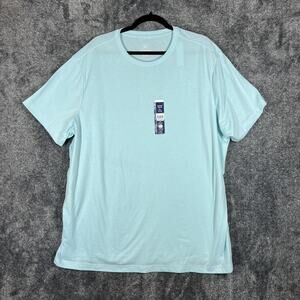 George Shirt Mens 3XL Blue Moisture Wicking Crew Neck Short Sleeve Tee Tagless